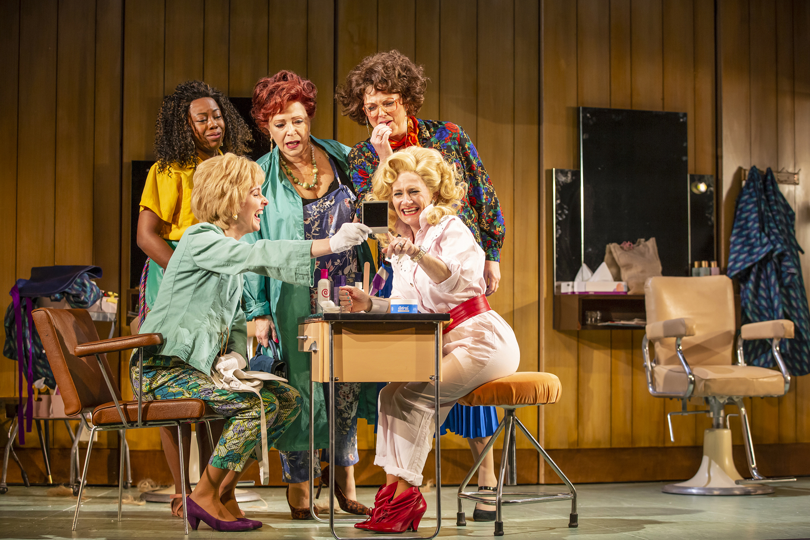 All the cast members of Steel Magnolias Stage Show in Truvy's Salon
